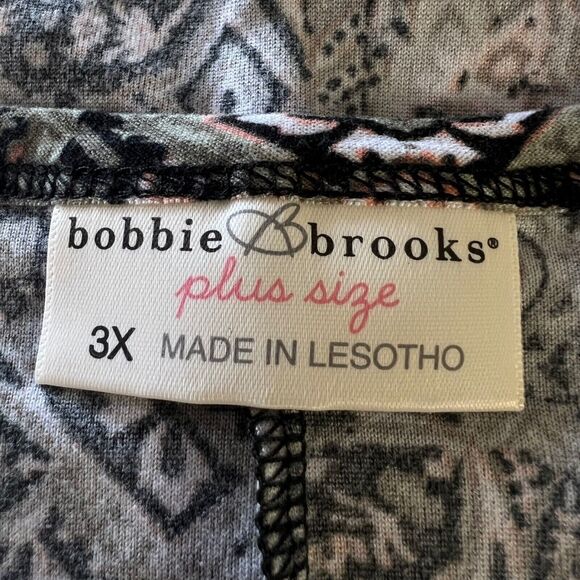 Bobbie Brooks Tunic Top Keyhole Neckline Long Sleeve Plus Size 3X Multicolor - Picture 5 of 11